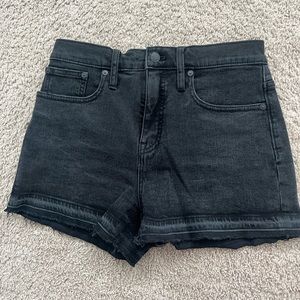 Madewell Black Denim Shorts